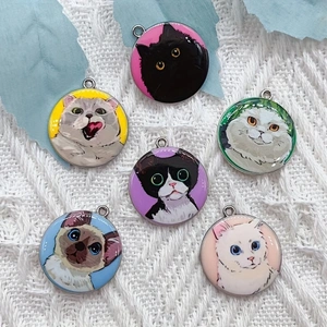 10pcs cartoon animal cat ename - огляд і ціна Earrings