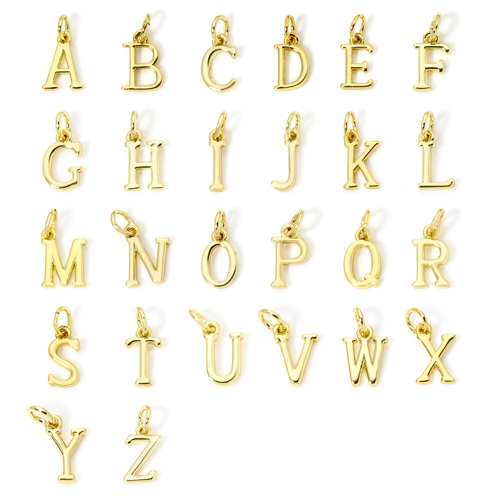 5 Piece Brass Charms 18K Gold  - огляд і ціна Initial Letter Necklace 18K Gold