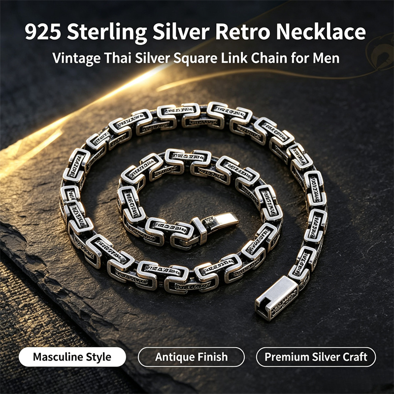 OUYADI 925 Sterling Silver Ret - огляд і ціна 925 Sterling Silver Chain Necklace Men