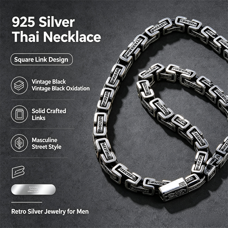 OUYADI 925 Sterling Silver Ret - огляд і ціна 925 Sterling Silver Chain Necklace Men
