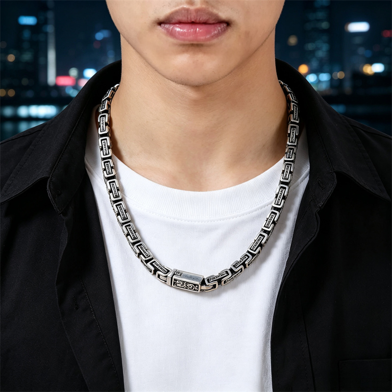 OUYADI 925 Sterling Silver Ret - огляд і ціна 925 Sterling Silver Chain Necklace Men