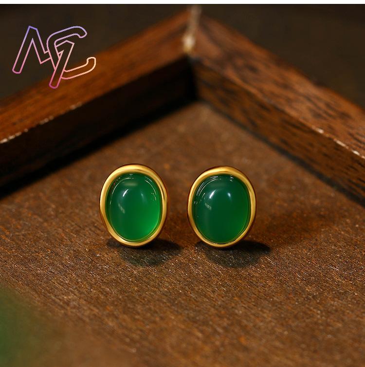Green Natural Jade Earrings Ta - огляд і ціна Earrings