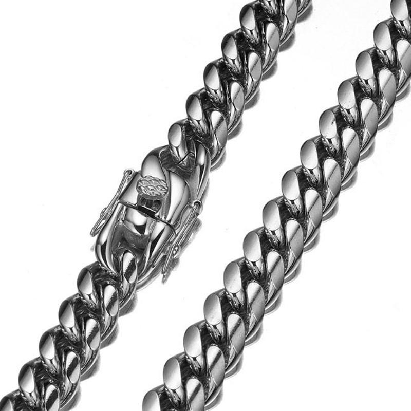 316L Stainless Steel Miami Cur - огляд і ціна Cuban Link Chain 12Mm