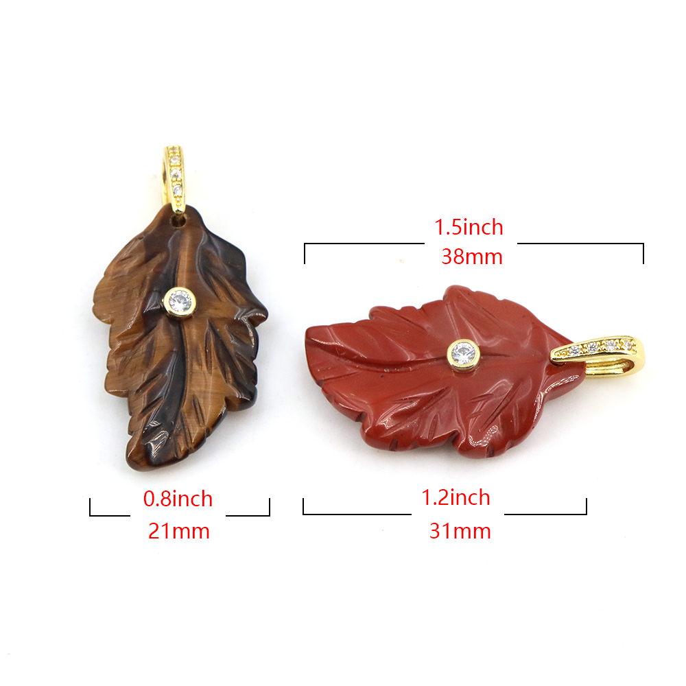 Trendy Leaf Natural Gemstone C - огляд і ціна Crystal Pendant Necklace Natural Stone