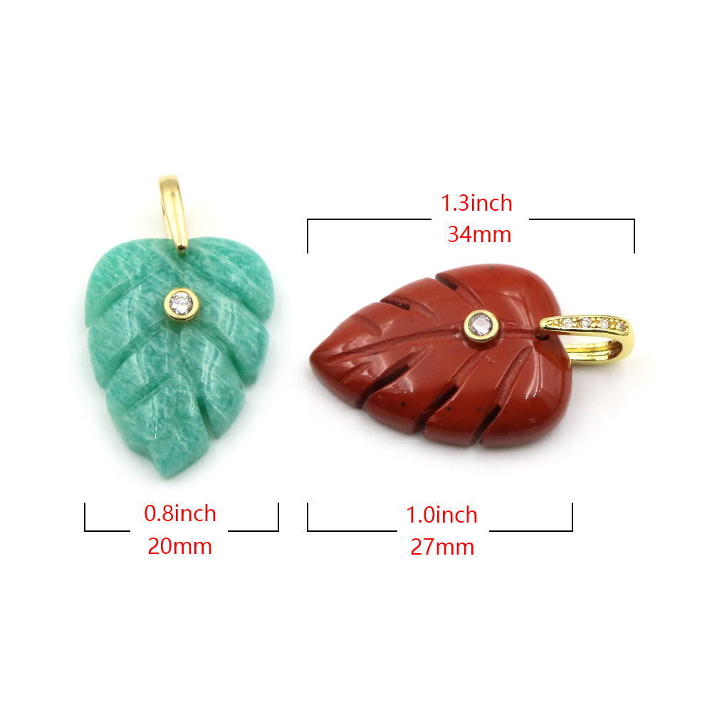 Trendy Leaf Natural Gemstone C - огляд і ціна Crystal Pendant Necklace Natural Stone