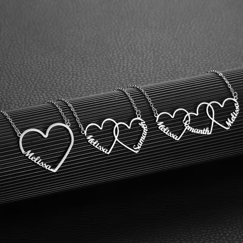 Custom Interlocking Heart Name - огляд і ціна Custom Name Necklace Stainless Steel