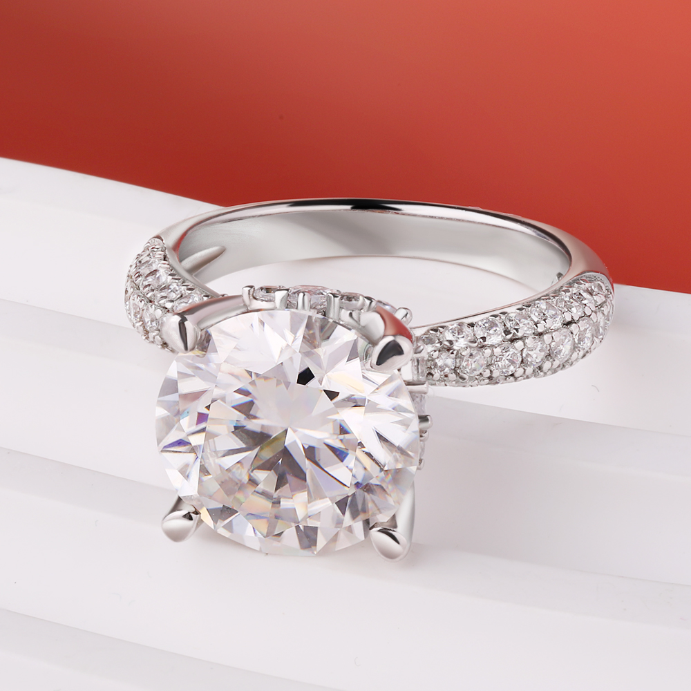BXINY D Color 5CT Moissanite R - огляд і ціна Moissanite Engagement Ring 1 Carat