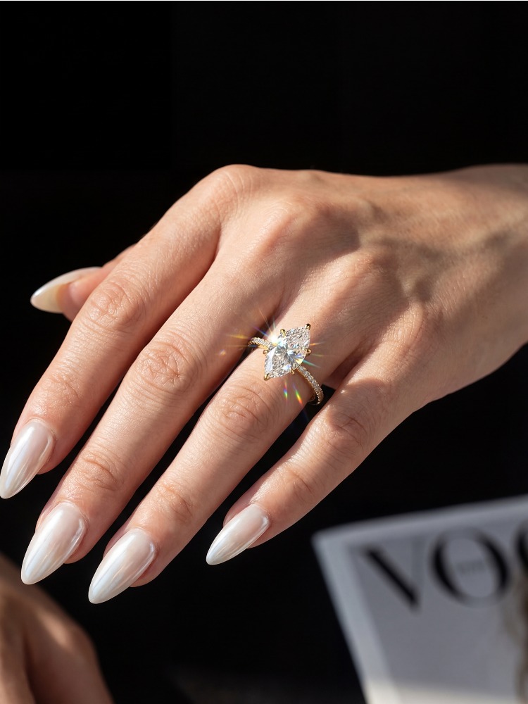 Real 2ct Real Moissanite Diamo - огляд і ціна Moissanite Engagement Ring 1 Carat