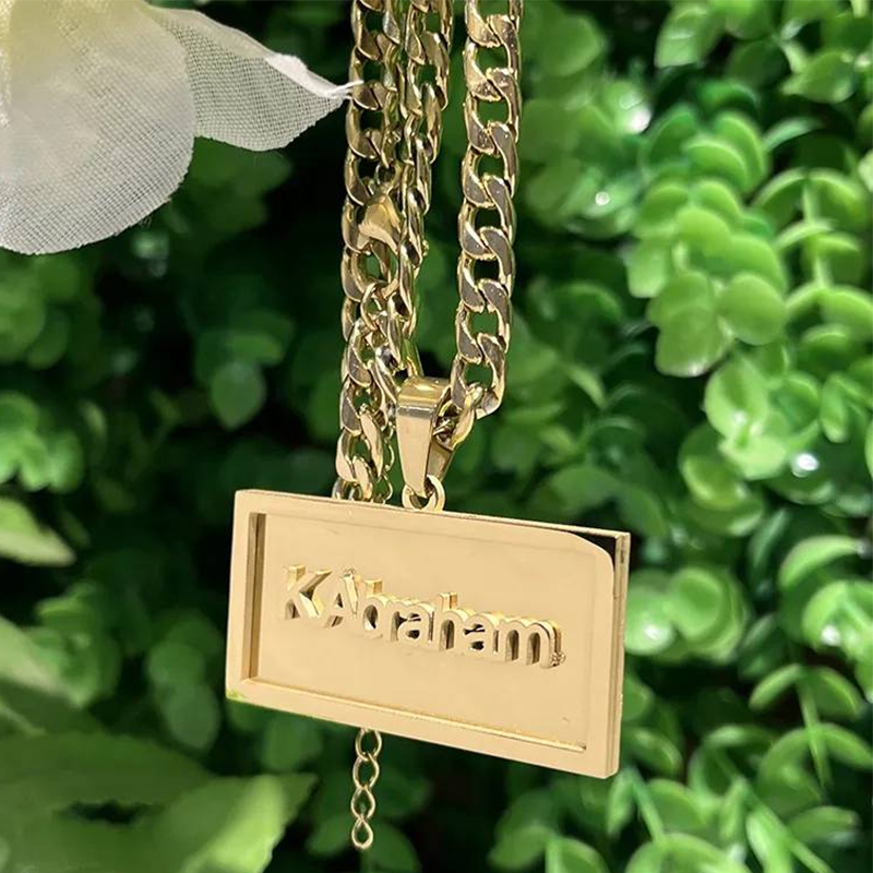 Custom Name Hip Hop Necklace f - огляд і ціна Custom Name Necklace Stainless Steel