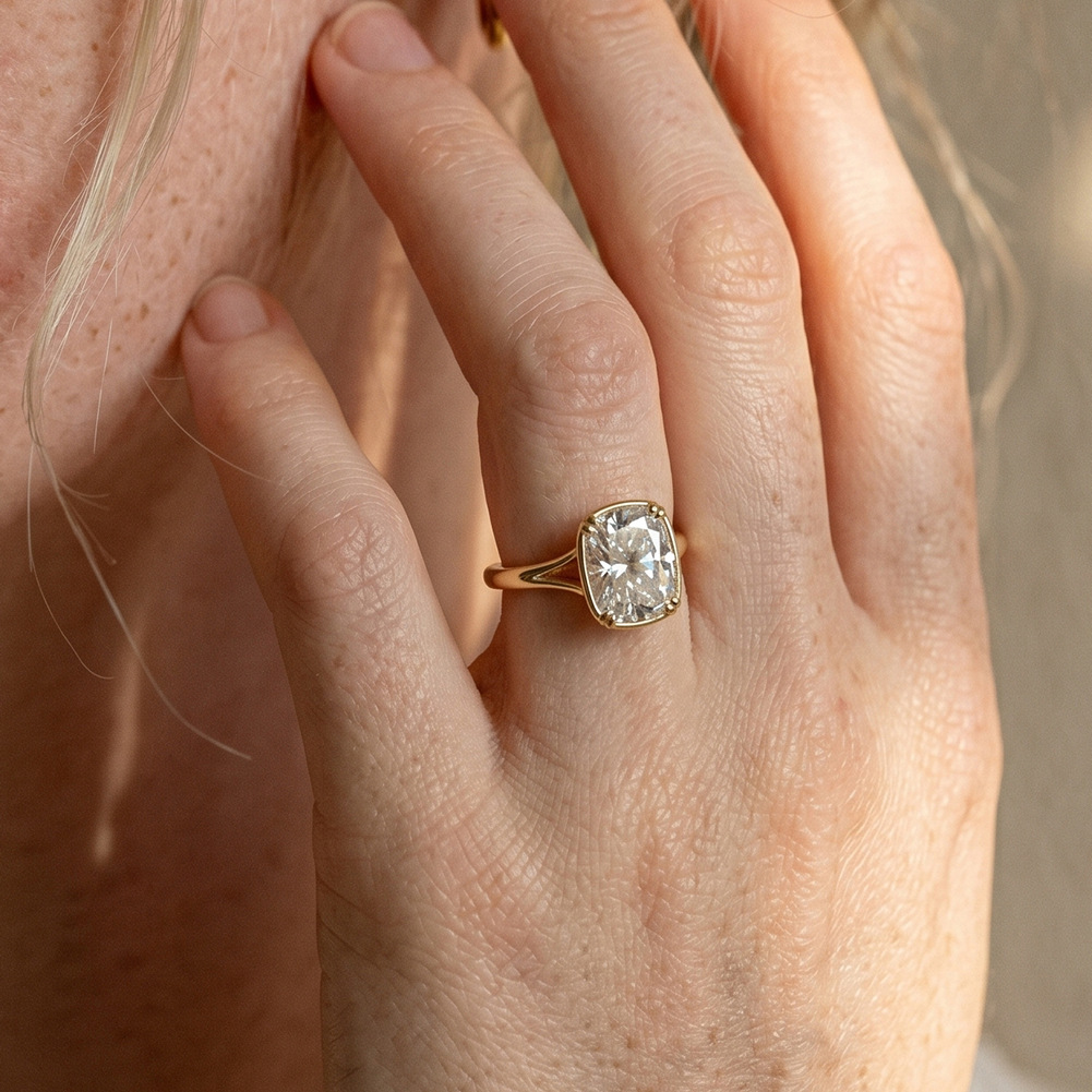 S925 Sterling Silver 1 Carat S - огляд і ціна Moissanite Engagement Ring 1 Carat