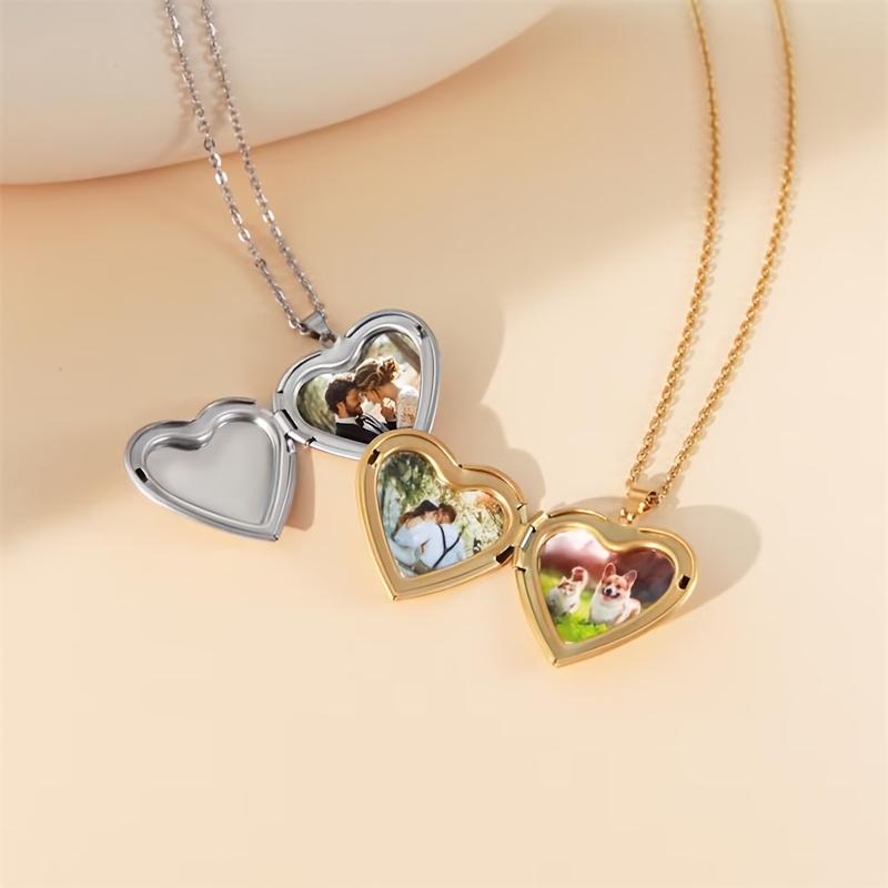 Personalized 1/2 Picture Heart - огляд і ціна Heart Locket Necklace Photo