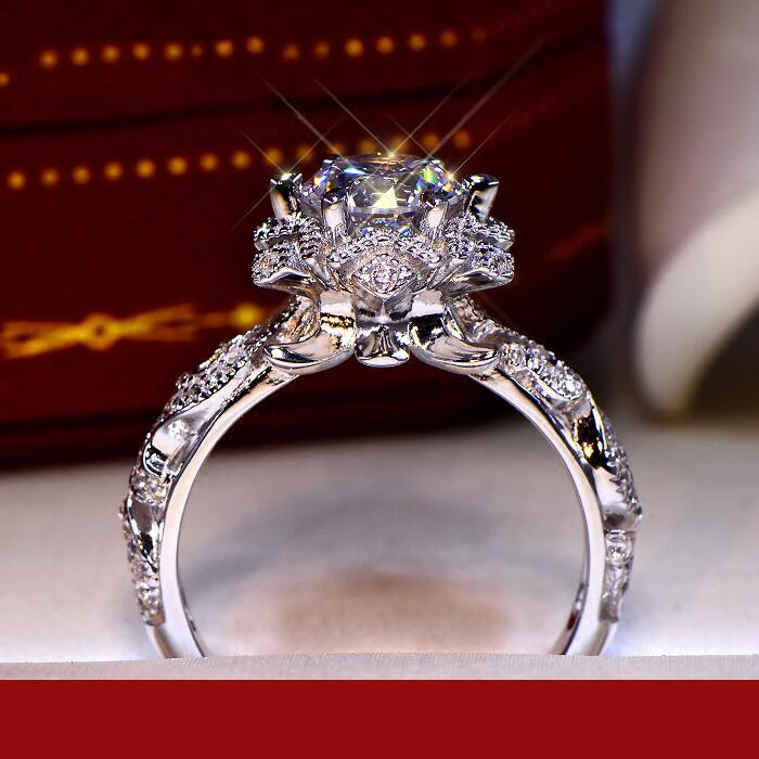 Hollow Flower Star S925 Sterli - огляд і ціна Moissanite Engagement Ring 1 Carat