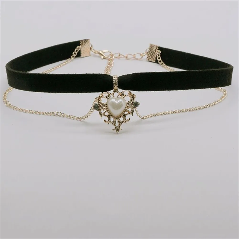 Vintage Velvet Chain Choker Ne - огляд і ціна Pearl Choker Necklace Vintage