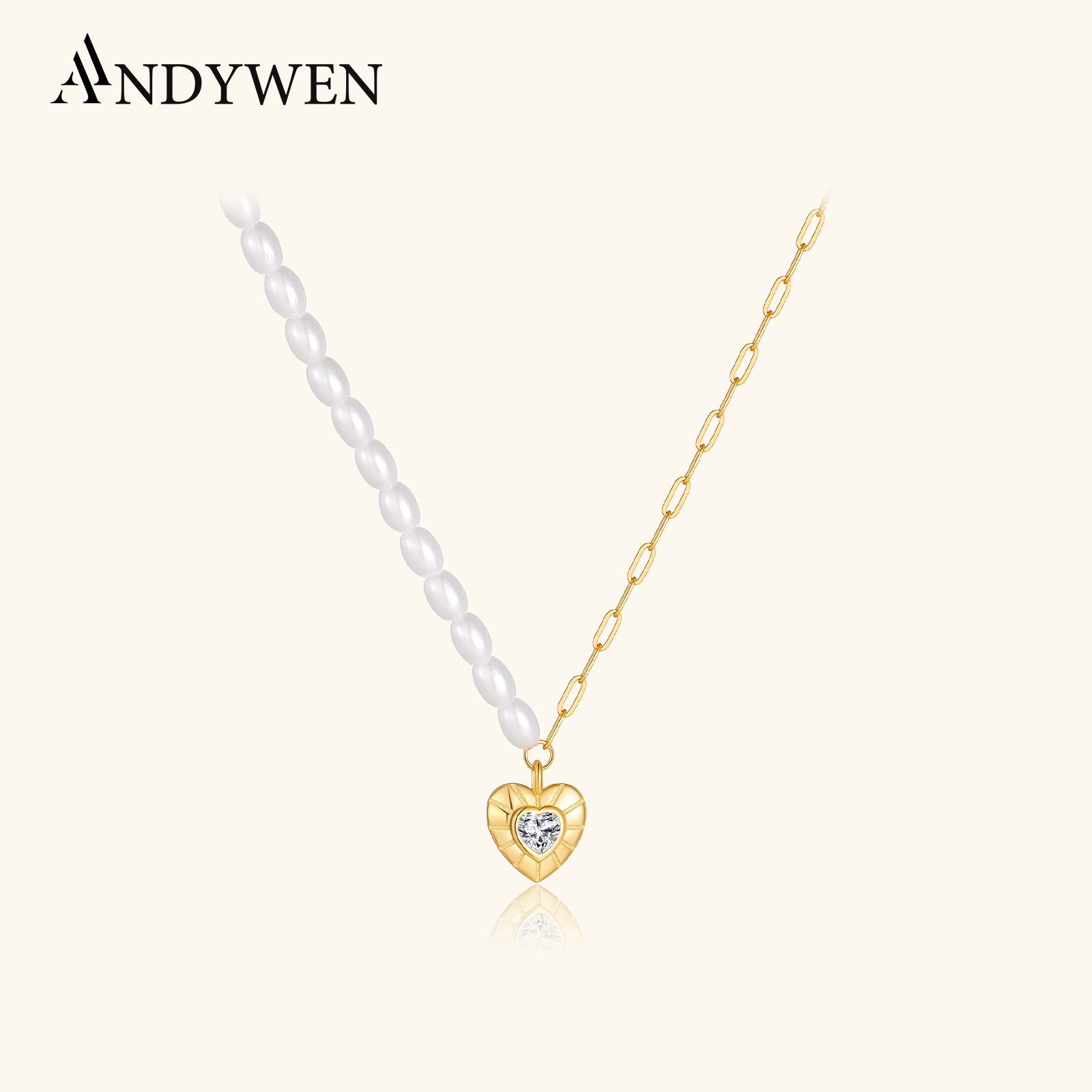 ANDYWEN 925 Sterling Silver As - огляд і ціна Pearl Choker Necklace Vintage
