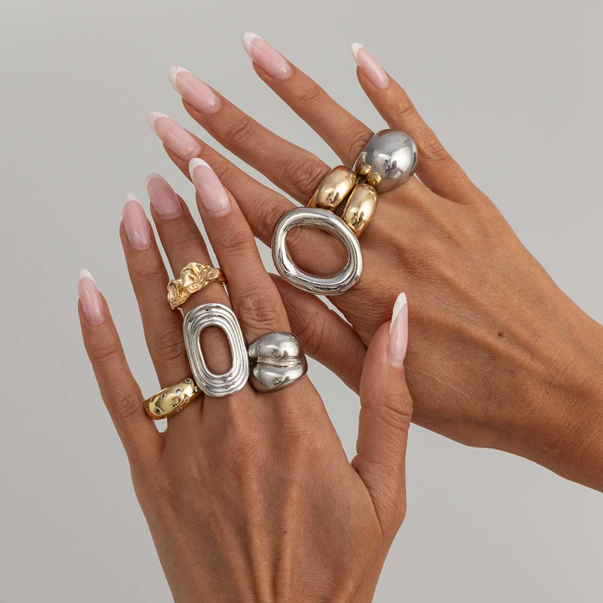 8Pcs/Set Vintage Punk Gold Sil - огляд і ціна Vintage Punk Knuckle Rings Set