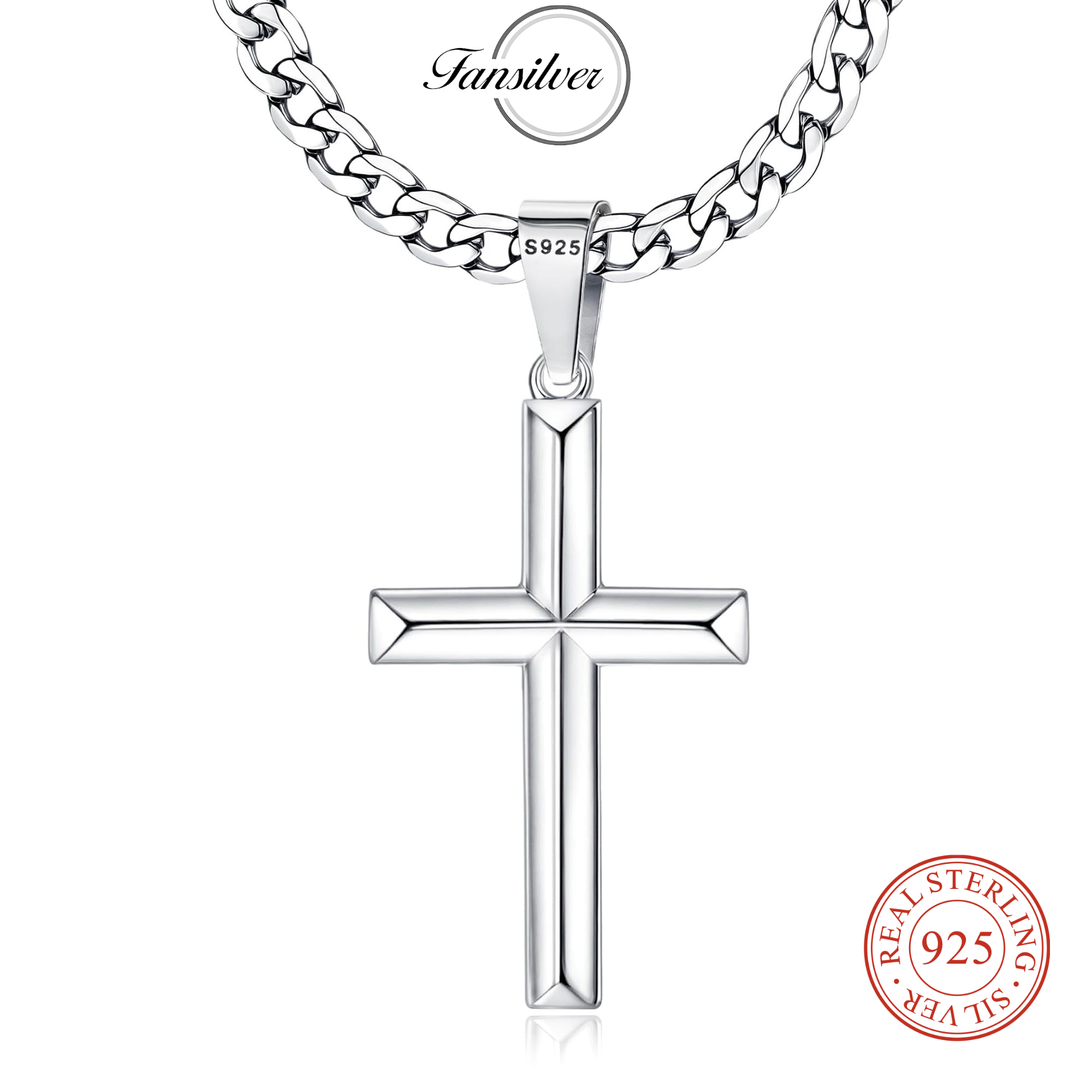 Fansilver 925 Sterling Silver  - огляд і ціна 925 Sterling Silver Chain Necklace Men