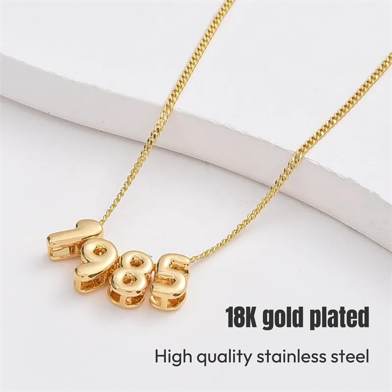 Personalized 3D Bubble Letter  - огляд і ціна Initial Letter Necklace 18K Gold