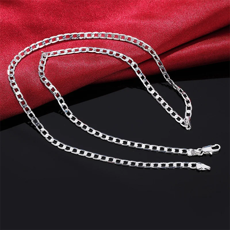 Men's 925 Sterling Silver Neck - огляд і ціна Cuban Link Chain 12Mm