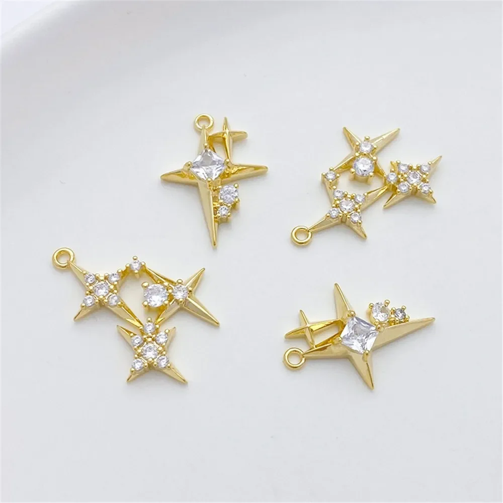 14K Gold-plated Micro-inlaid Z - огляд і ціна Cross Pendant Necklace Gold