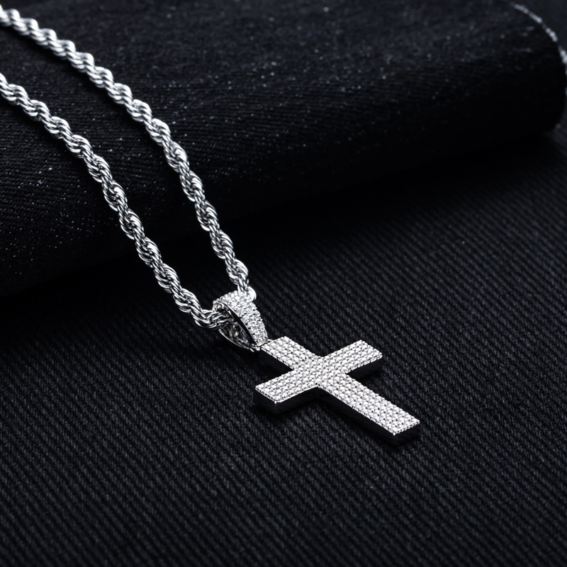 MossanRappr Moissanite Bling C - огляд і ціна 925 Sterling Silver Chain Necklace Men