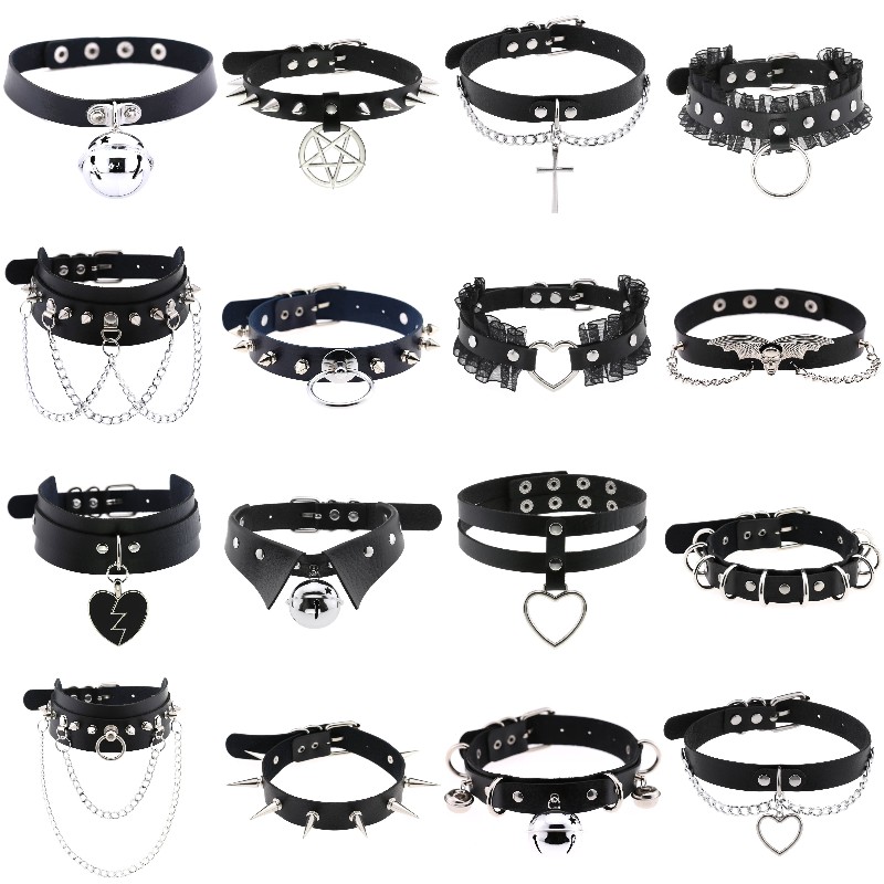 Trendy Punk Spike Rivet Leathe - огляд і ціна Goth Punk Spike Choker