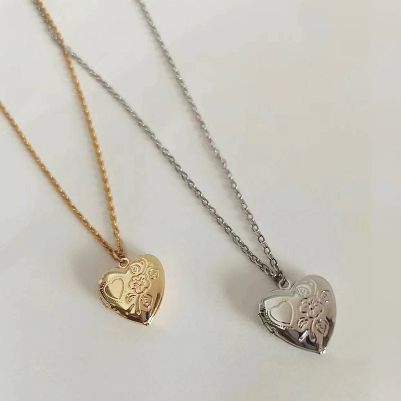 1pc Tiny Heart 14mm Photo Fram - огляд і ціна Heart Locket Necklace Photo