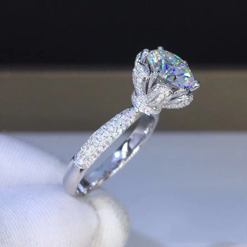 Morganite Ring VVS1 Grade Labo - огляд і ціна Moissanite Engagement Ring 1 Carat