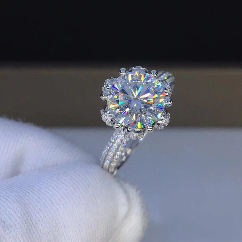 Morganite Ring VVS1 Grade Labo - огляд і ціна Moissanite Engagement Ring 1 Carat