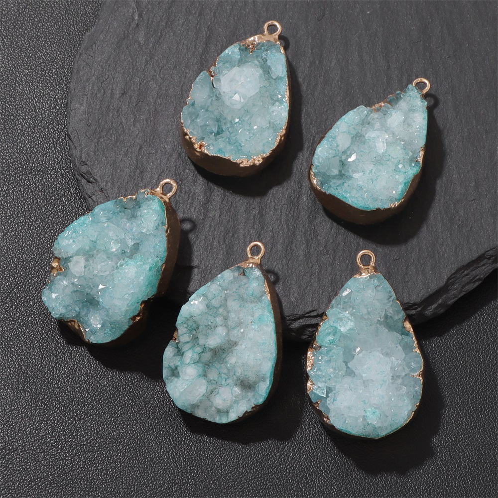 1PC Natural Agate Geode Pendan - огляд і ціна Crystal Pendant Necklace Natural Stone