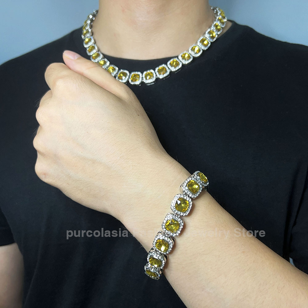 Brilliant Multi Colors Iced Ou - огляд і ціна Cuban Link Chain 12Mm