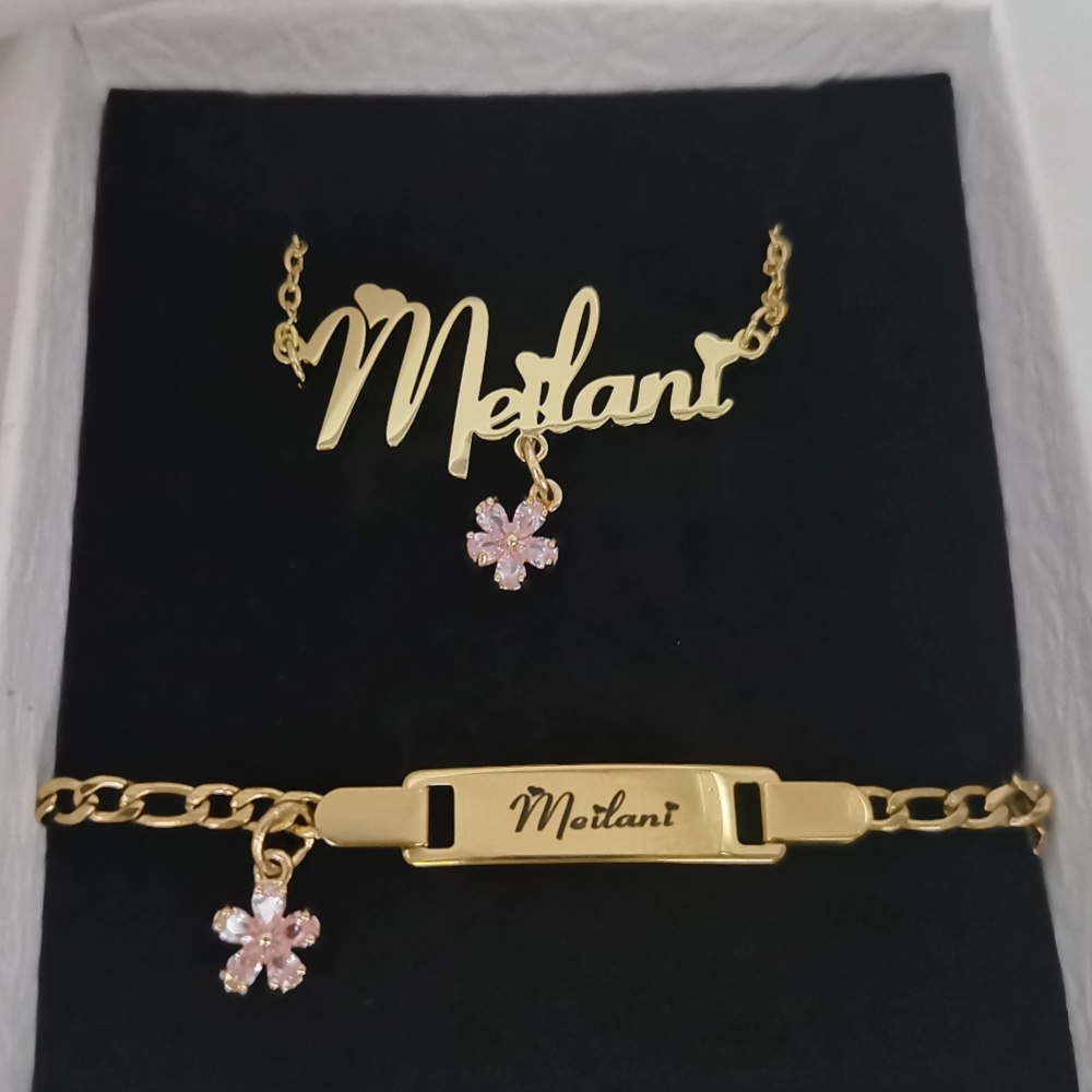 LeeChee Flower Zircon Small Pe - огляд і ціна Custom Name Necklace Stainless Steel