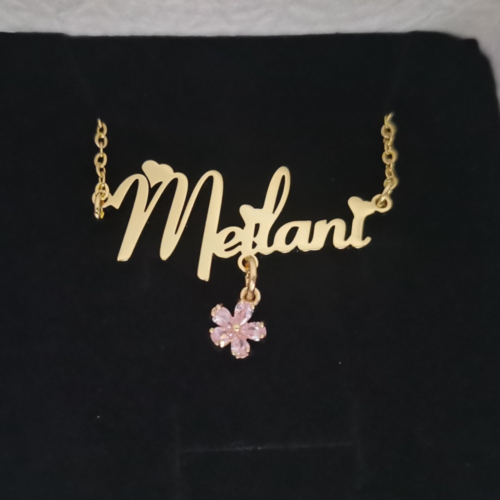 LeeChee Flower Zircon Small Pe - огляд і ціна Custom Name Necklace Stainless Steel
