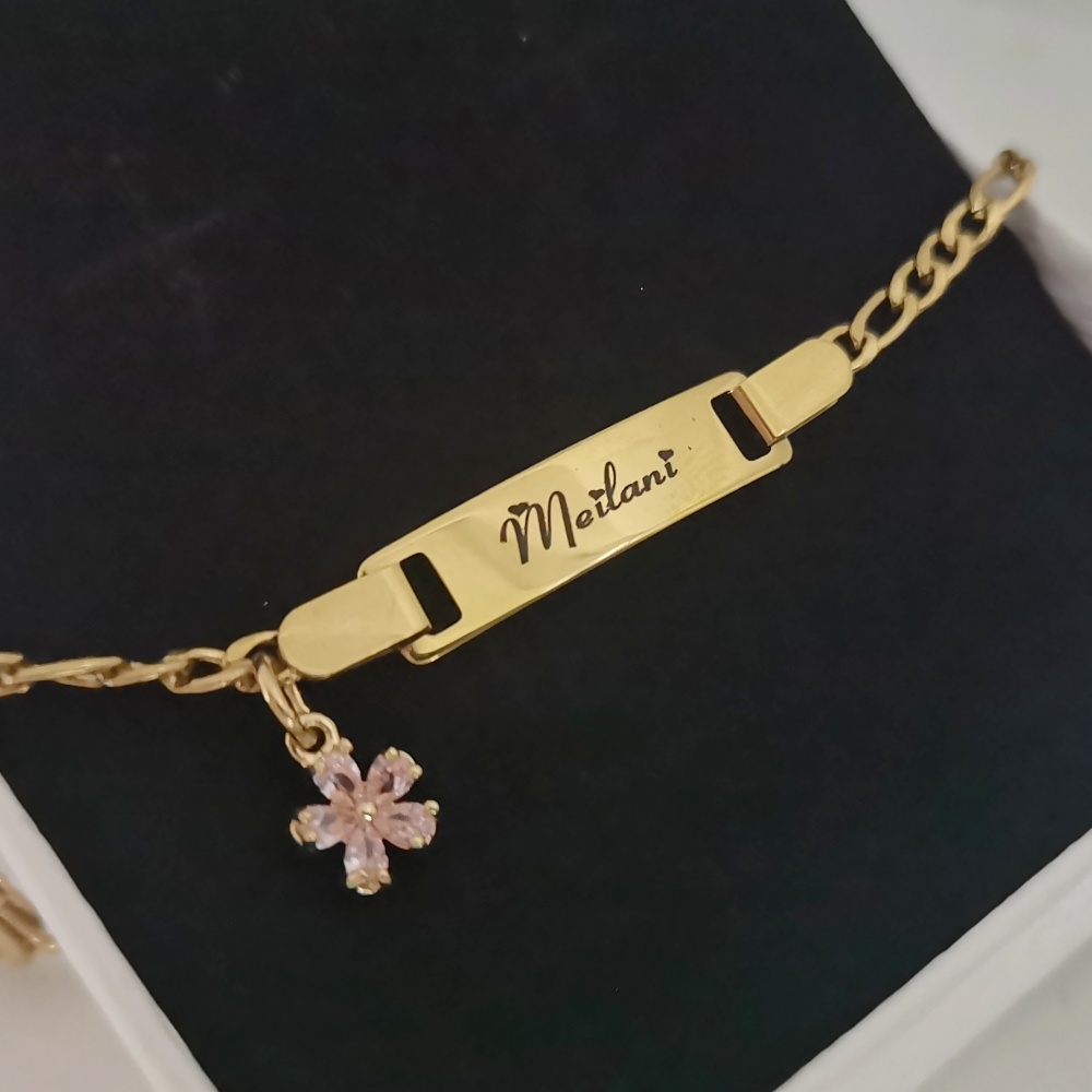 LeeChee Flower Zircon Small Pe - огляд і ціна Custom Name Necklace Stainless Steel