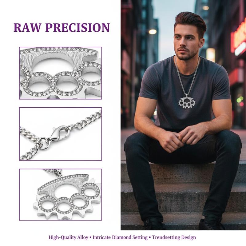 Y2K Punk Stainless Steel Penda - огляд і ціна Layered Pendant Necklace Aesthetic