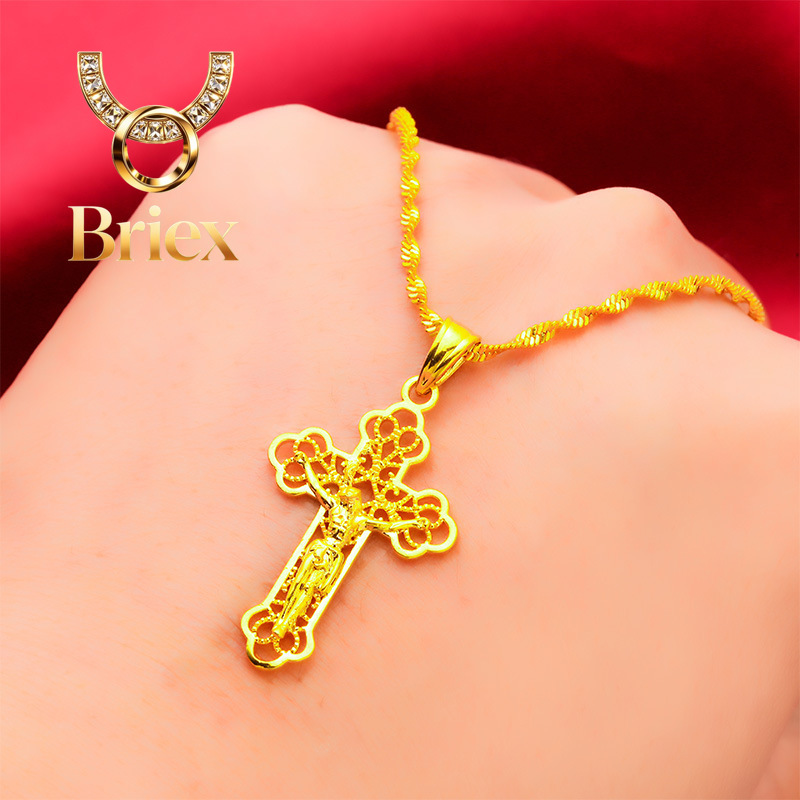 Briex Jewelry Ins Vintage Gold - огляд і ціна Cross Pendant Necklace Gold