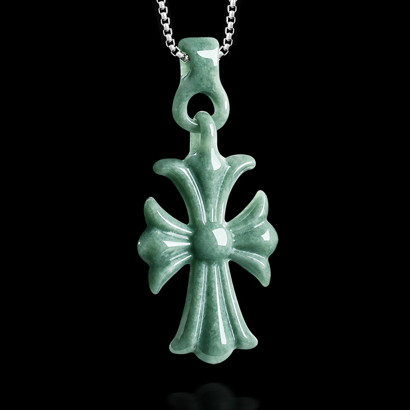 Natural Burmese Jadeite Cross  - огляд і ціна Necklaces