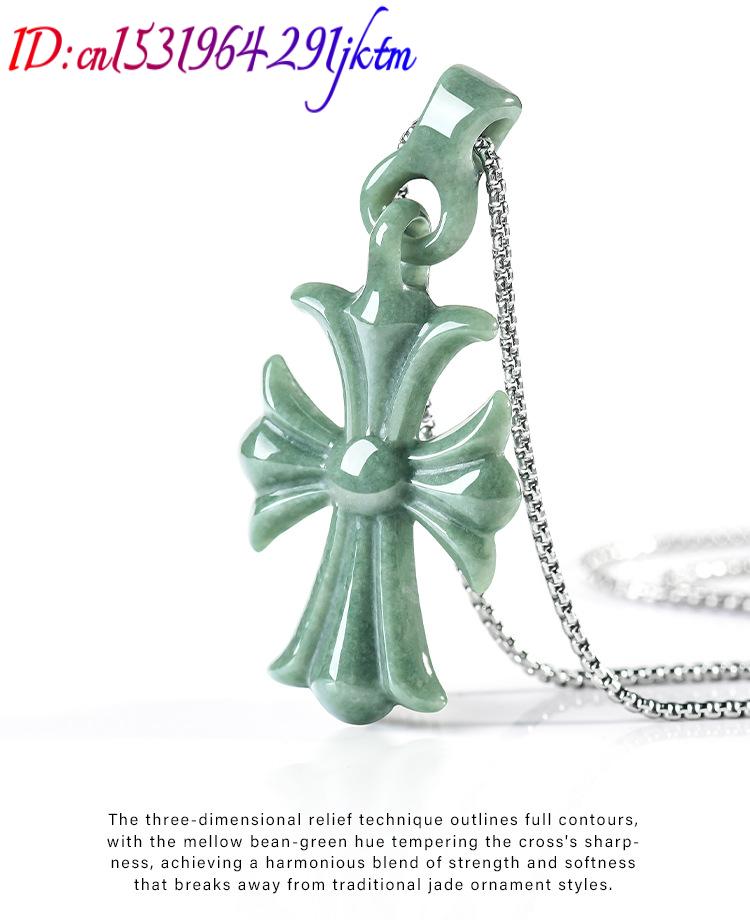 Natural Burmese Jadeite Cross  - огляд і ціна Necklaces
