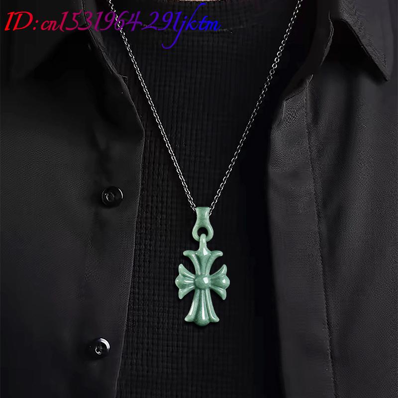 Natural Burmese Jadeite Cross  - огляд і ціна Necklaces