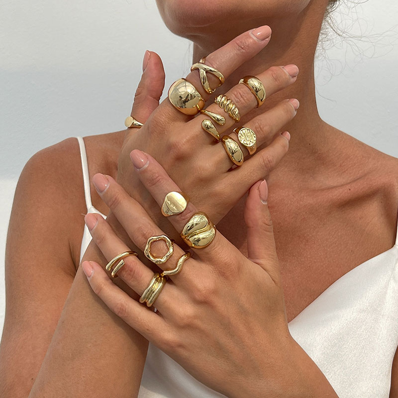 Fashion Vintage Metal Rings Fo - огляд і ціна Vintage Punk Knuckle Rings Set