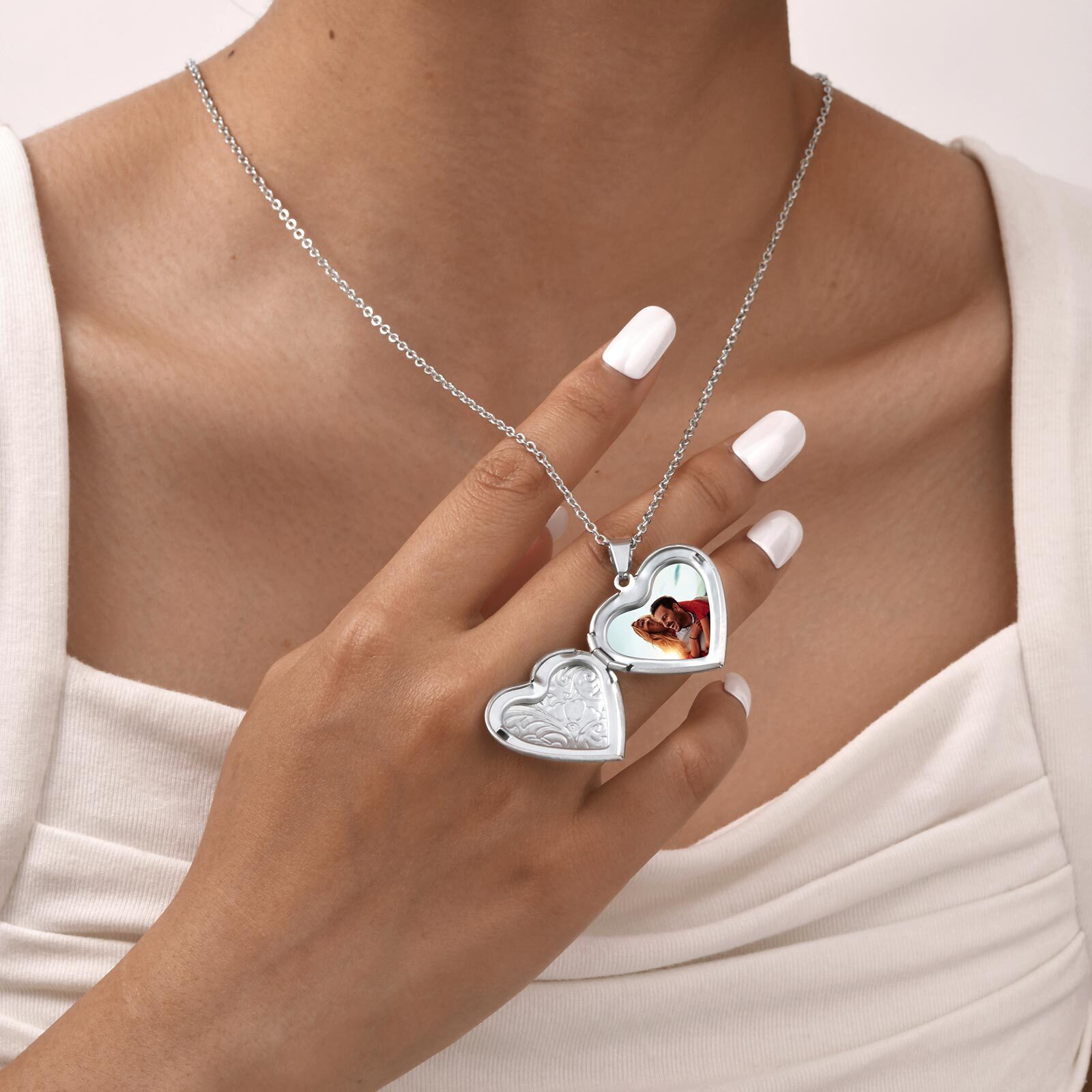 Vnox Dainty Heart Photos Penda - огляд і ціна Heart Locket Necklace Photo