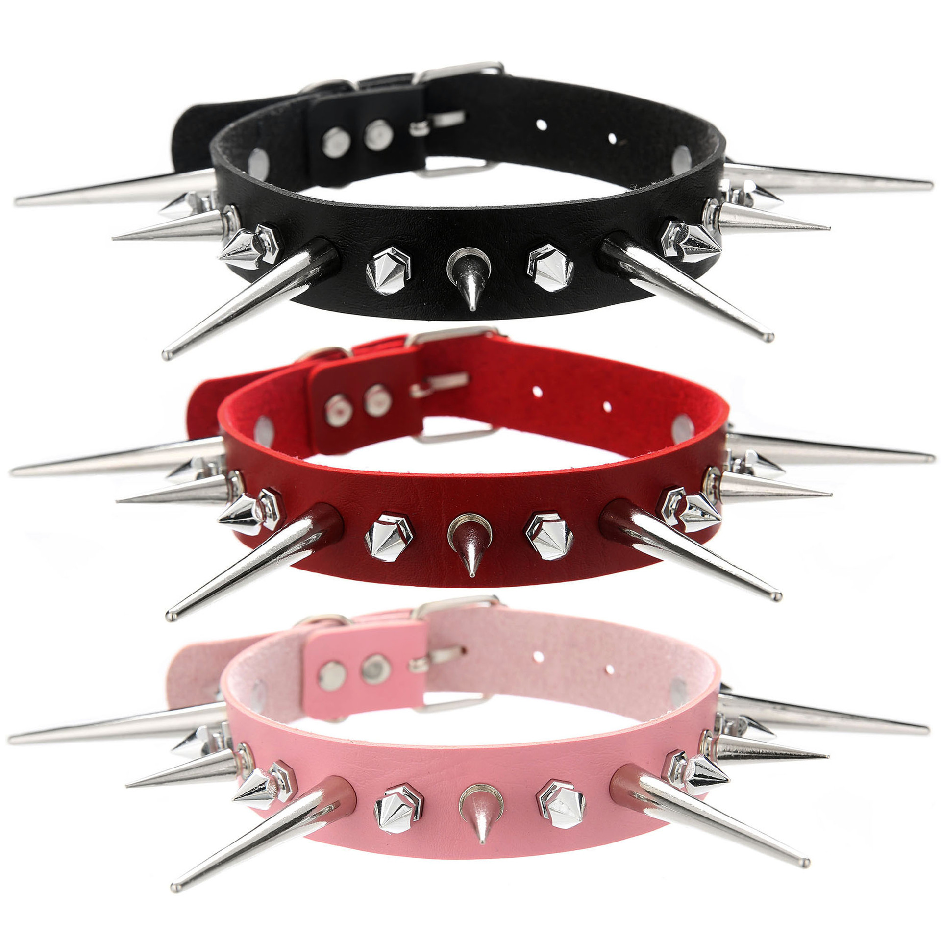 KMVEXO Punk Long Spike Choker  - огляд і ціна Goth Punk Spike Choker