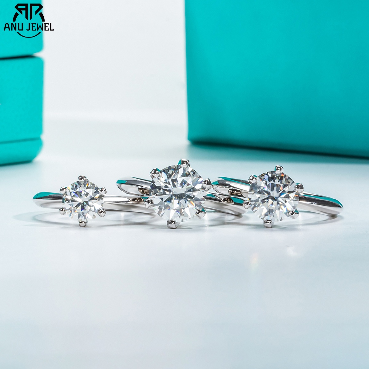 AnuJewel 1ct 2ct 3ct 5ct Engag - огляд і ціна Moissanite Engagement Ring 1 Carat