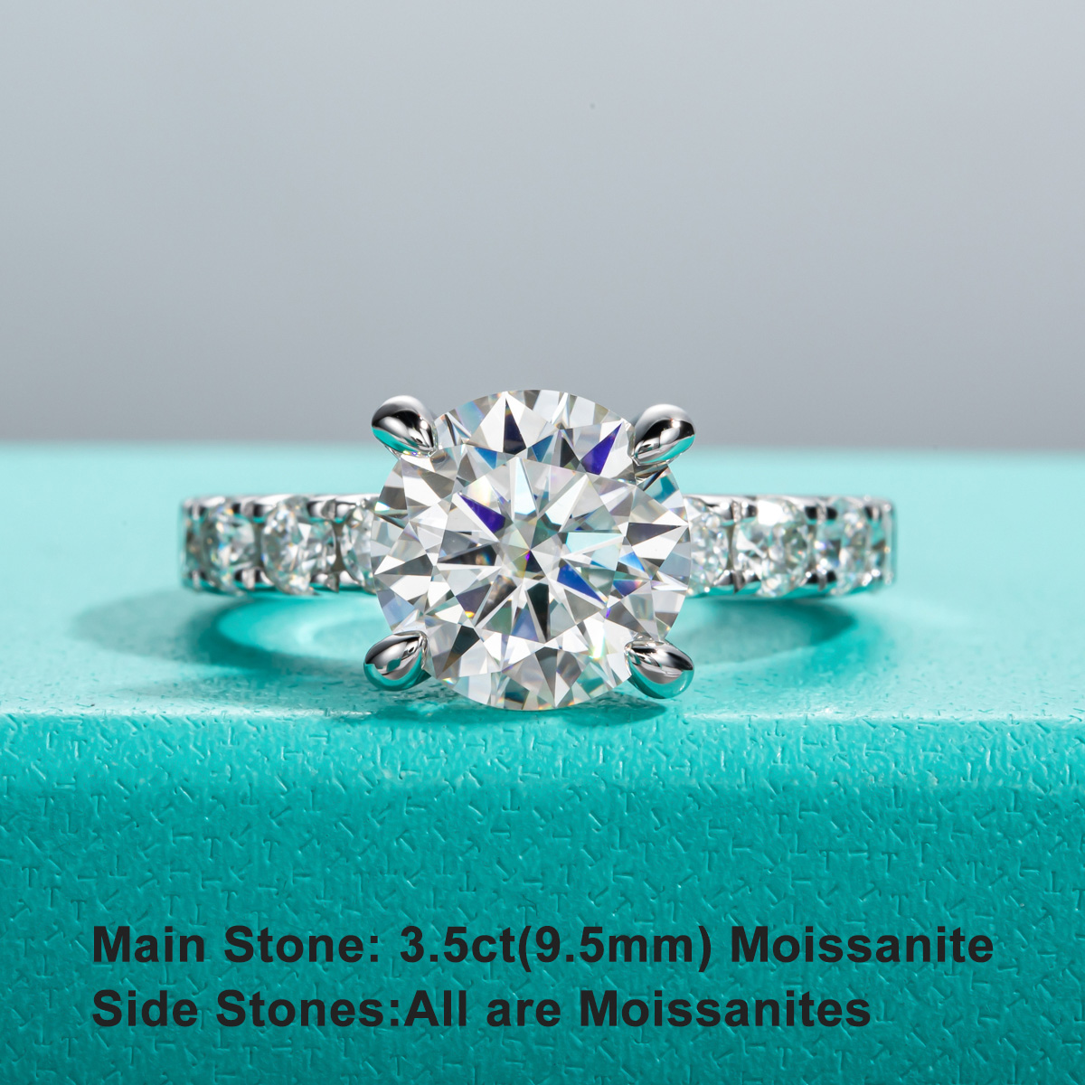 AnuJewel 4.3cttw D Color Moiss - огляд і ціна Moissanite Engagement Ring 1 Carat