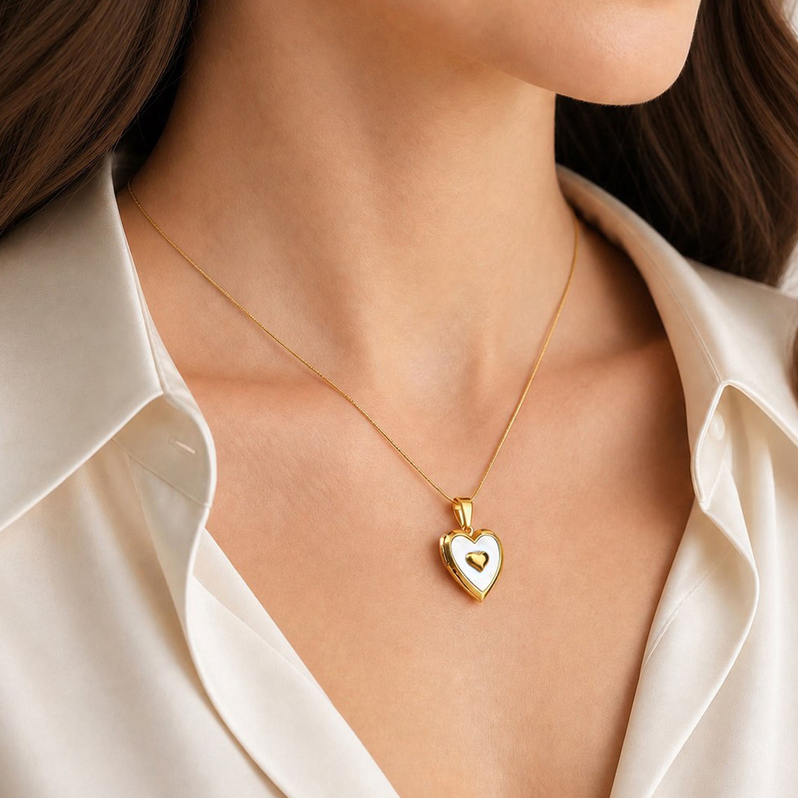 Custom Photo Heart Locket Neck - огляд і ціна Heart Locket Necklace Photo