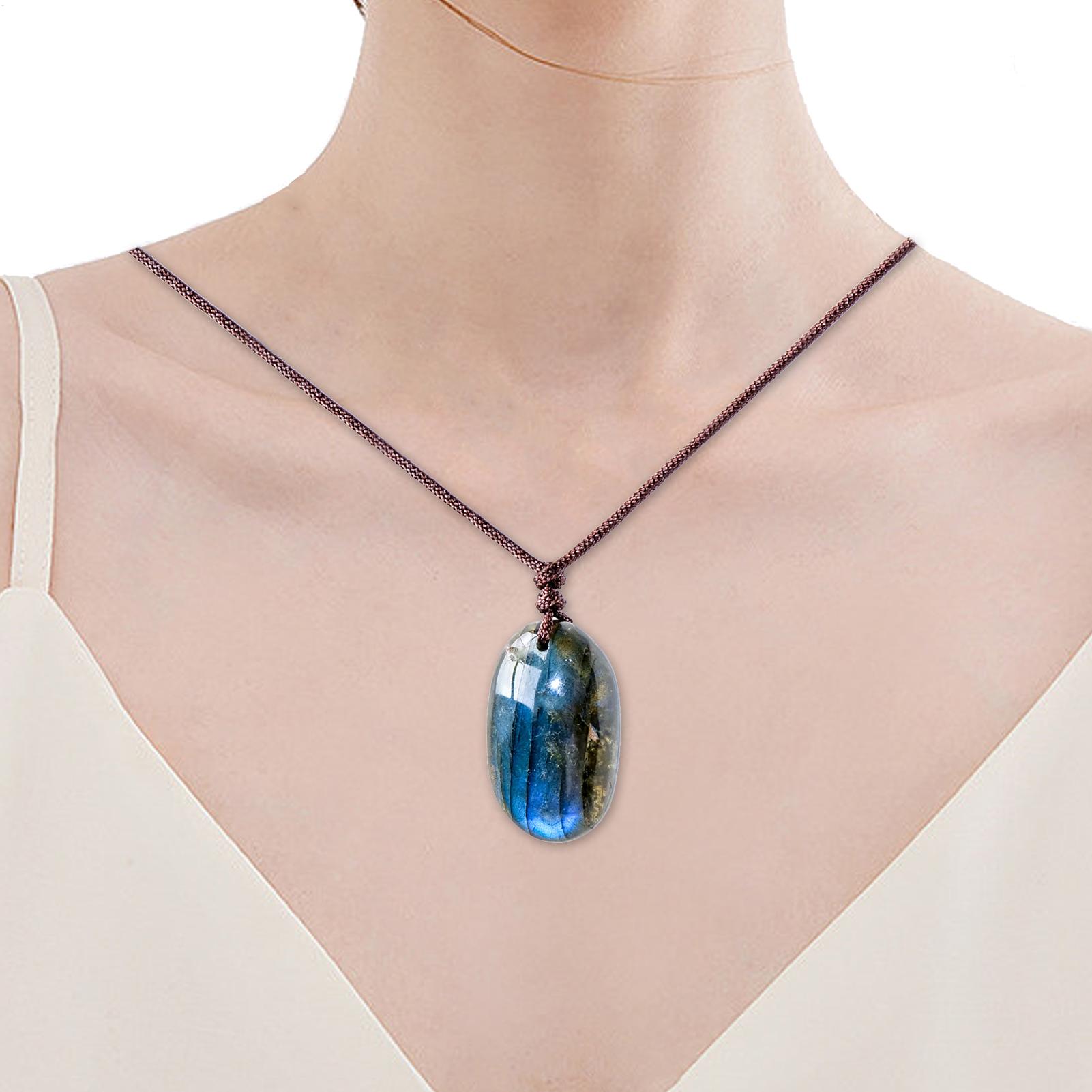 Natural Labradorite Pendant Ne - огляд і ціна Crystal Pendant Necklace Natural Stone