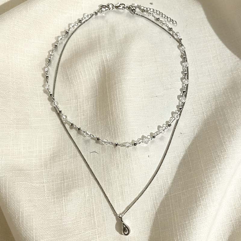 New Fashion Water Droplet Pend - огляд і ціна Layered Pendant Necklace Aesthetic