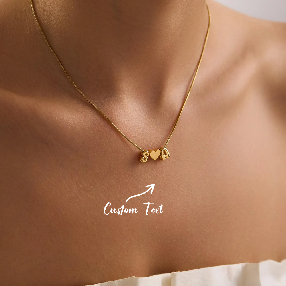 Custom Two Initial Name 3d Bub - огляд і ціна Custom Name Necklace Stainless Steel