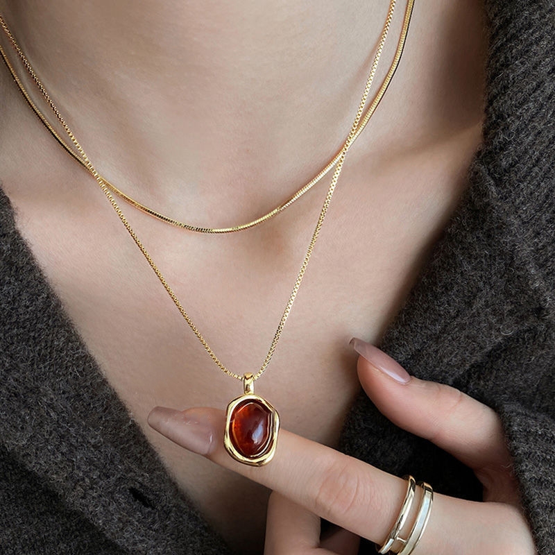 Fashion Vintage Double Layer N - огляд і ціна Layered Pendant Necklace Aesthetic