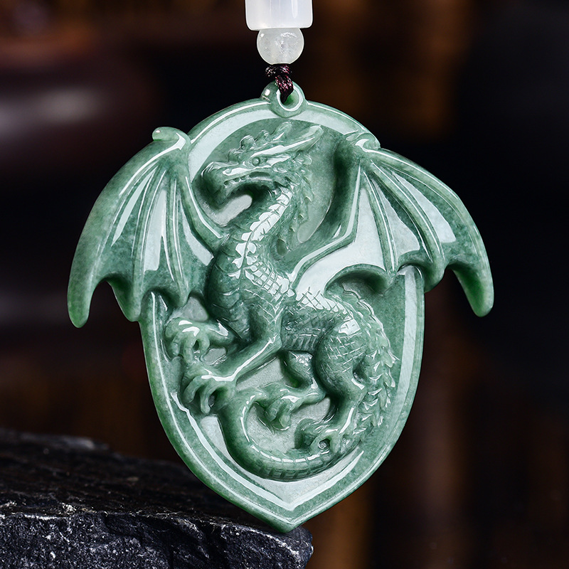 Natural Burmese Jadeite Dragon - огляд і ціна Necklaces