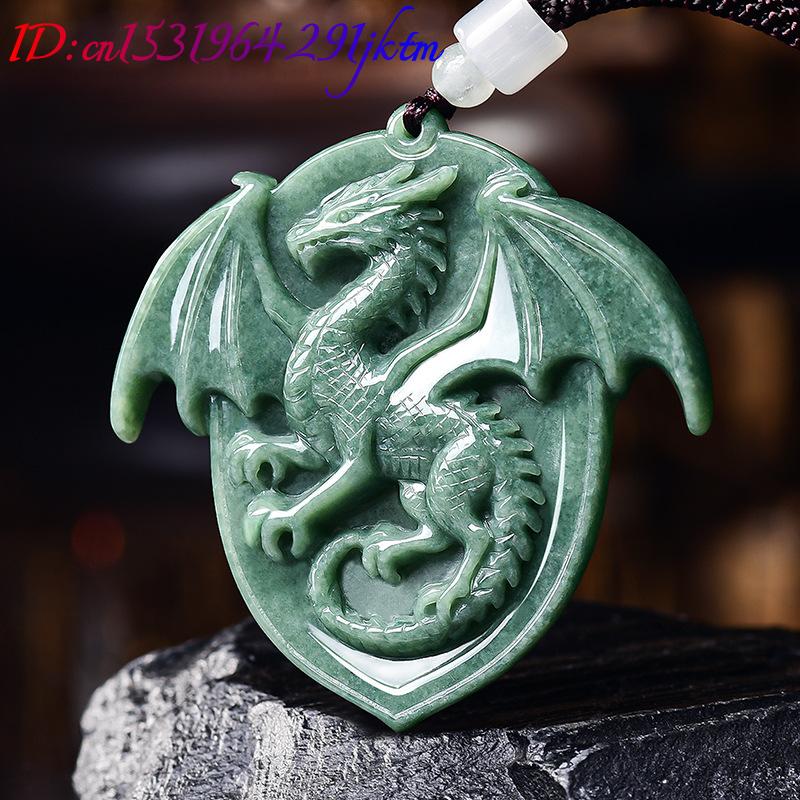 Natural Burmese Jadeite Dragon - огляд і ціна Necklaces